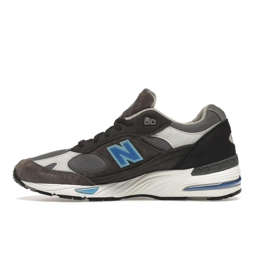 Run The Boroughs x New Balance 991 Hecho en Inglaterra Zapatillas para Hombre Maratón de Londres Gris Negro Azul M991LM