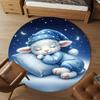 1 Stück Süßes Lamm schlafend Runder Stuhlmatte Teppich - Rutschfest, Fußmatte für Büro, Schlafzimmer, Heimdeko Weihnachtsgeschenk c0528049
