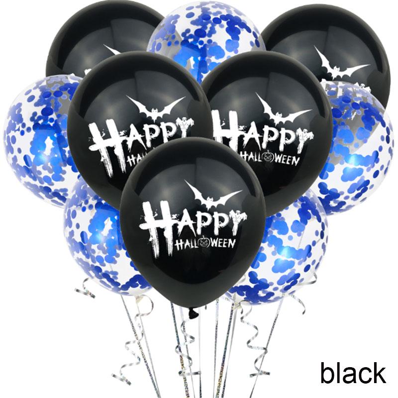 10Pcs 12inch Halloween Pumpkin Ghost Spider Chrome Metallic Latex Balloons Happy Printed Pattern Ballon Globos Party Decorations