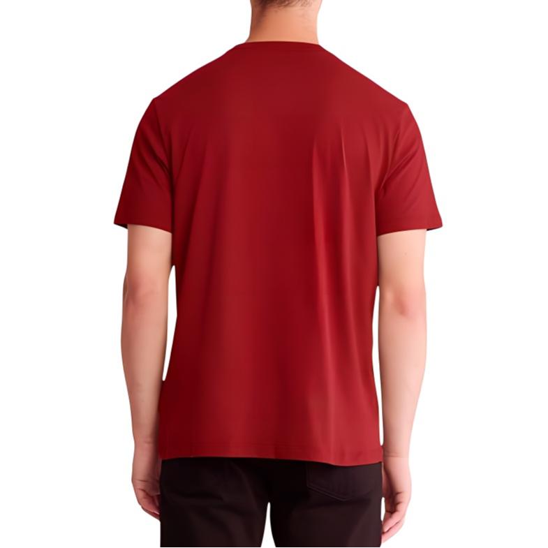 Calvin Klein Jeans Casual Comfortable Letter Logo Versatile Round Neck Short Sleeve T-Shirt Men T-Shirts Red 40EM286-600