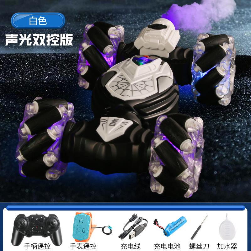 

Жест Индукционный поворотный автомобиль Световой распылитель Дрифтовый автомобиль Полноприводный внедорожный автомобиль для скалолазания Трюковой деформационный автомобиль с дистанционным управлением белый