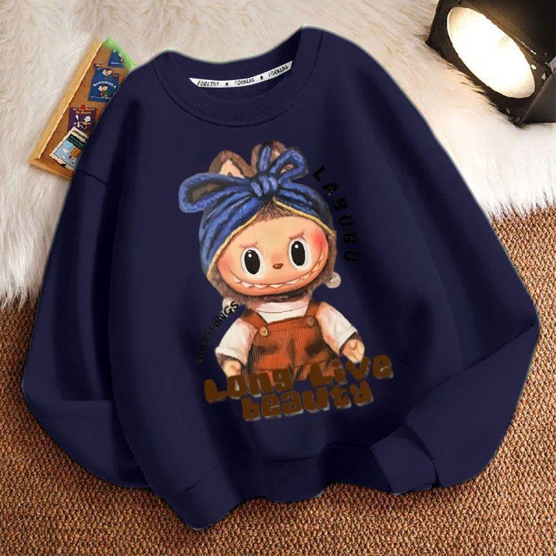 Cute Round-neck Hoodies for Children, Long-sleeved Loose Hoodies for Boys and Girls In Spring and Autumn