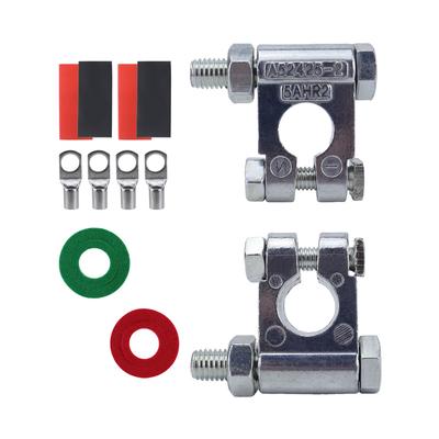 Battery Terminal Clamp Kit For Car RV Boat Standard Top Post Positive & Negative
