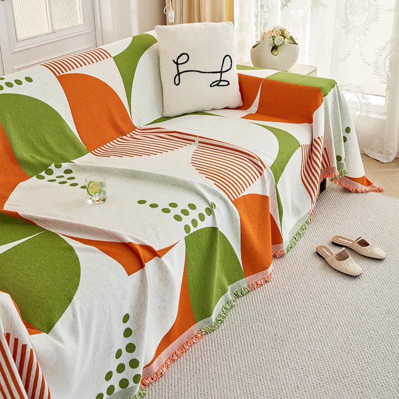 Autumn And Winter Sofa Towel Chenille Sofa Cover Thick Plush Cushion Anti Cat Paw Modern And Simple All Inclusive Cover Towel