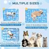 Blue White Polar Bear Pattern Cooling Pad Suitable Dogs and Cats Easy To Clean Indoor and Outdoor Keep Pets Cool Rectangular Design