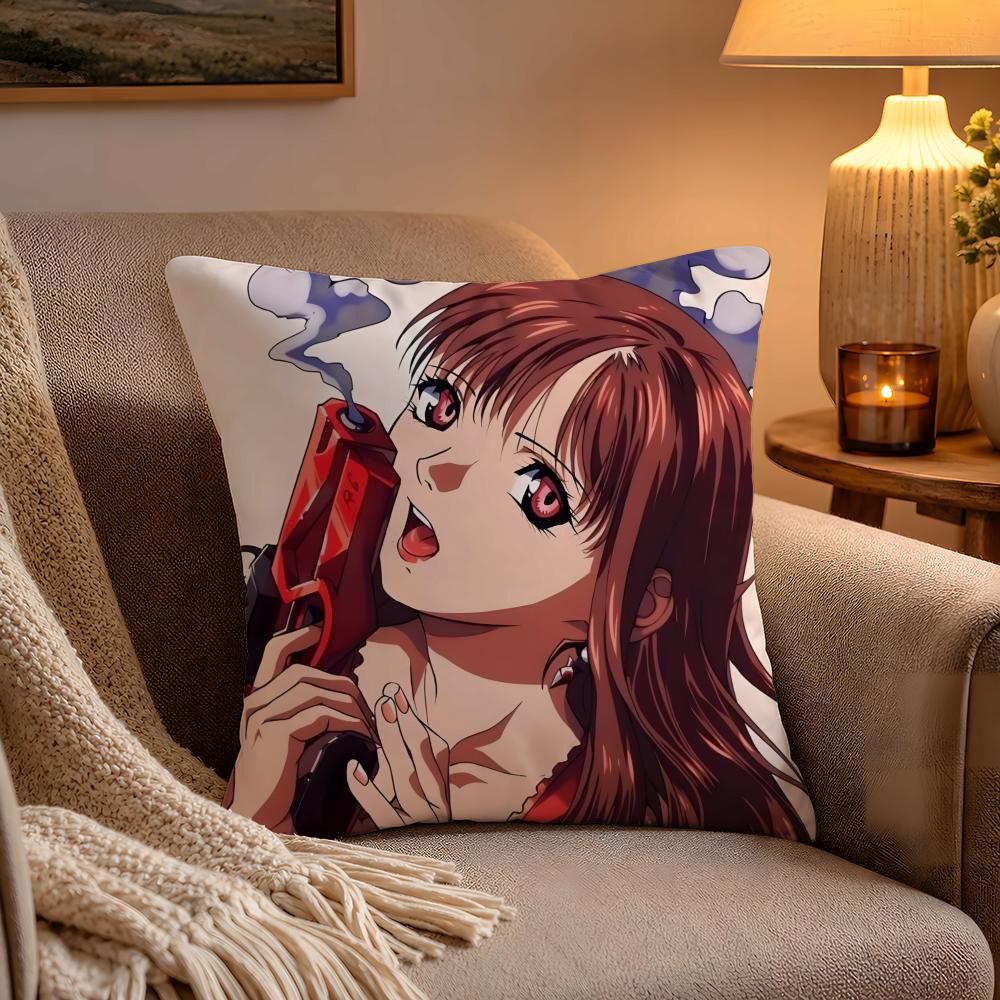 A Kite Anime Cushion Cover Soft Plush Cushion Cover Double Print And Invisible Zipper For Sofa Home Car Use