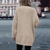 Women's Casual Color V-Neck Oversized Sweater Fall Winter Loose Long Sleeve Sweater Top
