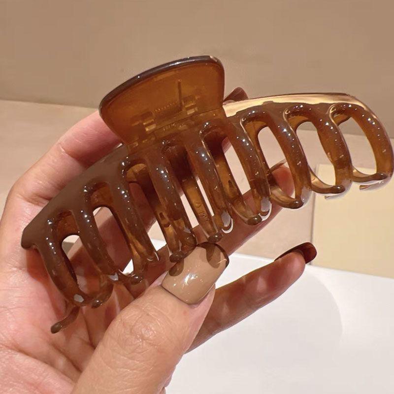 7Designs Giant Flower Cross Acrylic Hair Claw Clips for Women Accessories Jewelry Korean Jelly Large Resin Crab Clamp Headwear