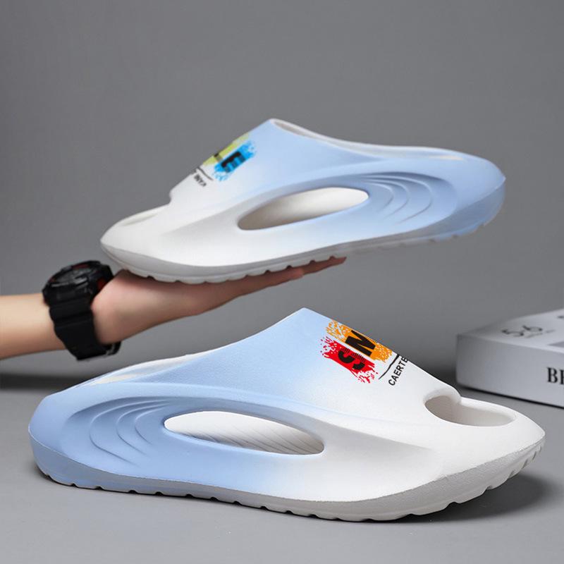 2025 Trendy Couple's Non-Slip Thick-Soled Beach Slippers: Simple, Versatile One-Strap for Indoor & Outdoor Use