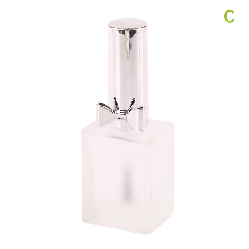 15ml Empty Frosted Round Nail Polish Bottle With Portable Brush Nail Art Container Glass Nail Oil Bottles Light-Resistant