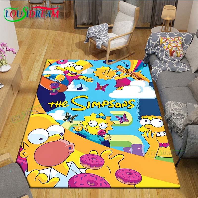 Hot Cartoon TV Role Printed Carpet Outdoor Rug Area Rug Non-slip Carpet Bedroom Decor Carpet for The-A-Simpsons Room Gift
