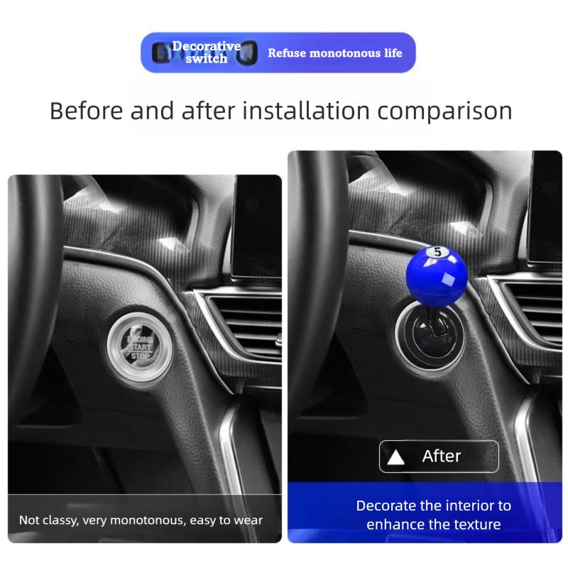 Car Start Button Joystick Snooker Push To Start Buttons Durable Car Ignition Button Protector Auto Engine Start Stop Joystick