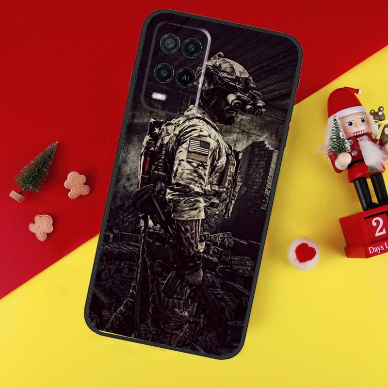 Military Army Special Forces Case For Oppo A38 A18 A58 A78 A98 A74 A94 A54 A80 A60 A40 A96 A76 A16 A15 A17 A57 A5 A6 Pro