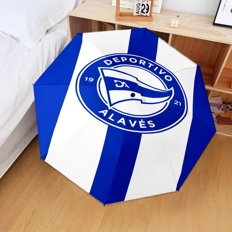 1PC Deportivo FC Printed Umbrella Folding Umbrella, Automatic Umbrella 8-Frame for Travel, Camping Fan Gifts Christmas Gifts