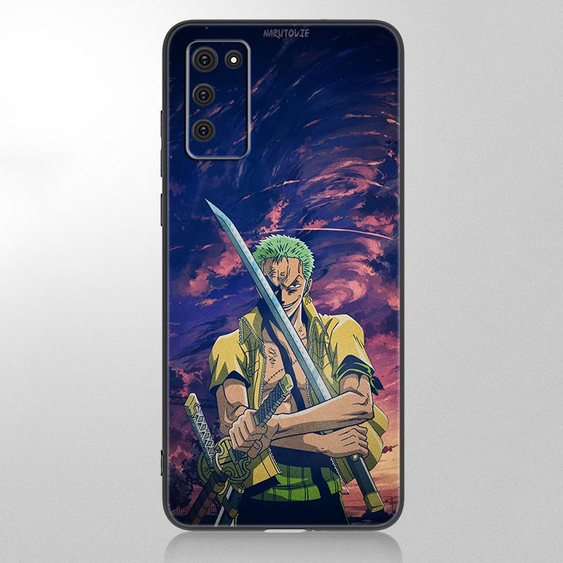 Anime Roronoa Zoro Case For Samsung Galaxy A12 A02S A22 A32 A52 A72 A71 A51 A41 A31 A21 A11 A50 A70 A10S A20S Black Soft Cover