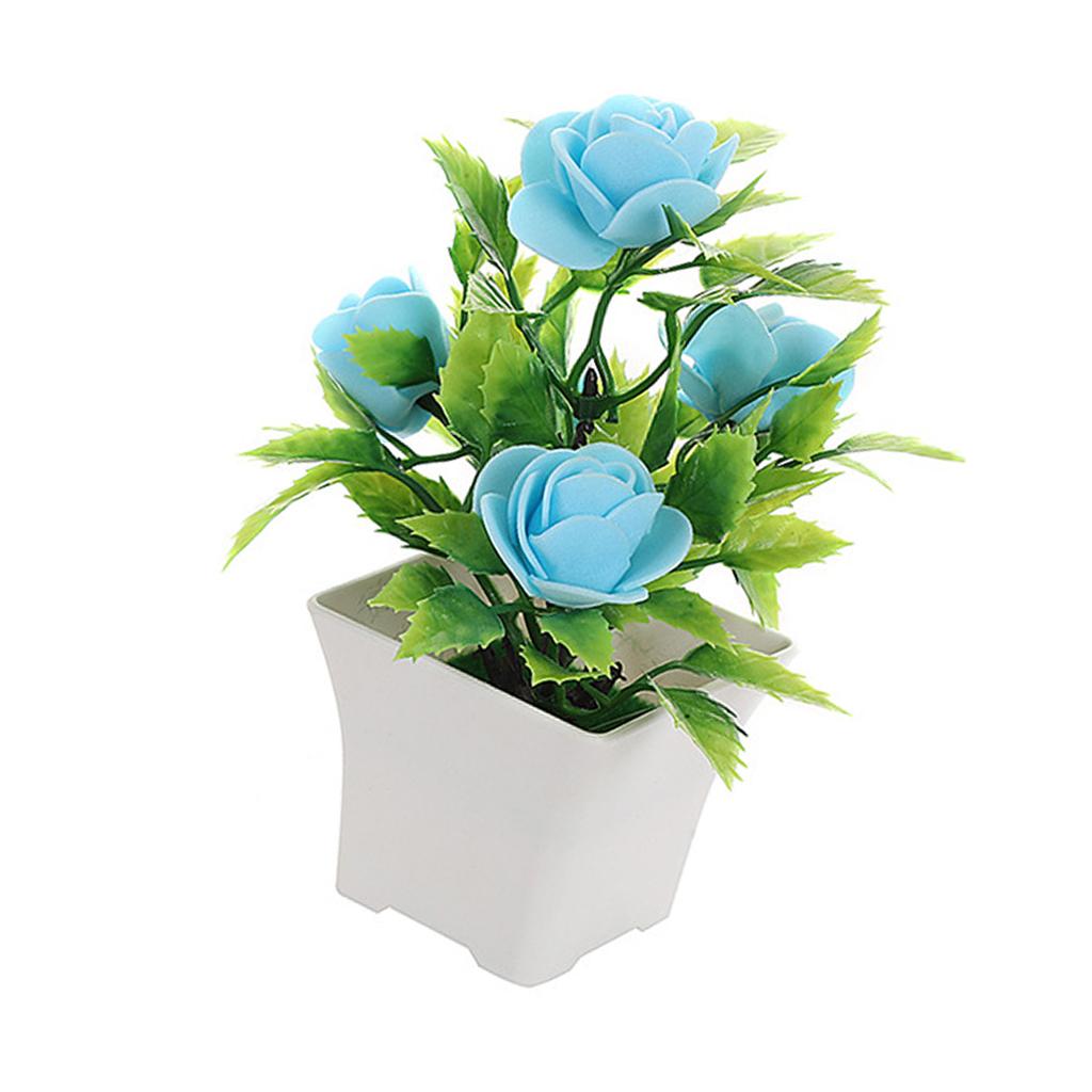 Simulated Potted Plants Artificial Bonsai 5 Foam Flowers Landscapes Indoor Decor