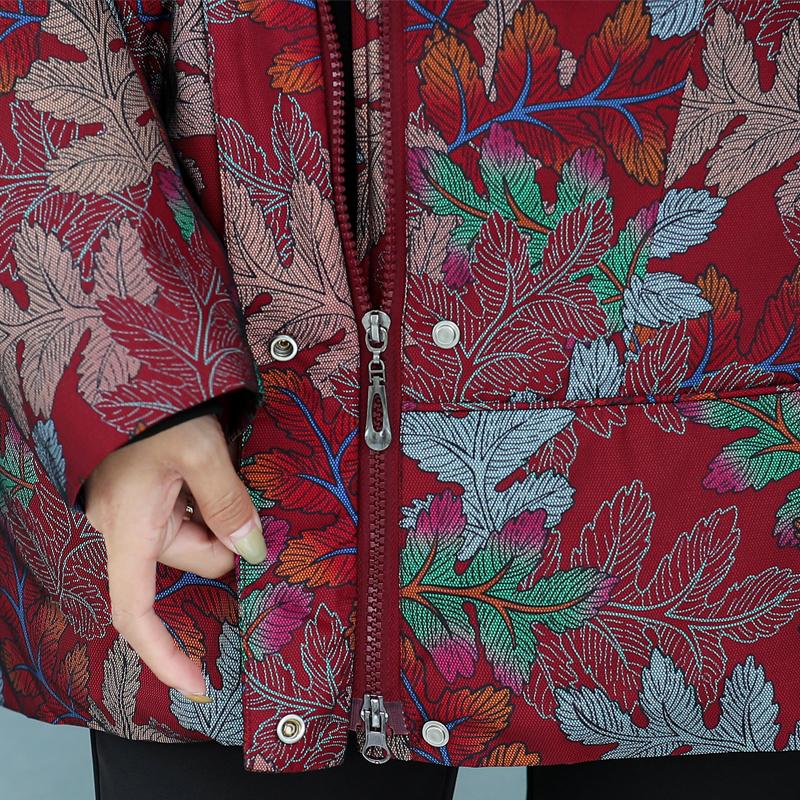 Middle Age Women's Down Jackets Winter Vintage Parkas Fur Collar Liner Detachable Plus Size Elegant Thick Warm Down Coats Woman Outerwears