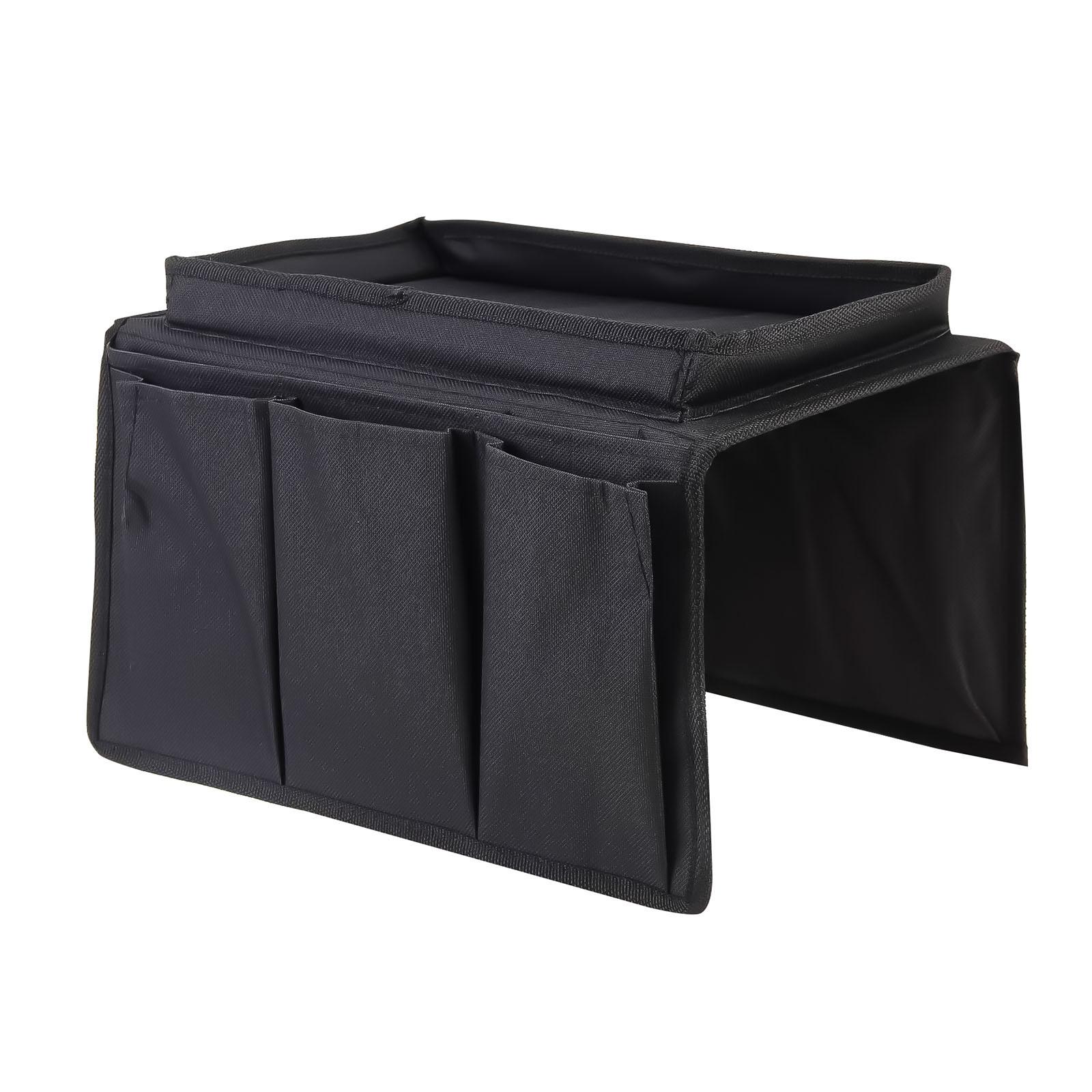 Органайзер на подлокотнике для дивана с подставкой для чашек, дистанционный держатель, прикроватные карманы для хранения, сумка One Size