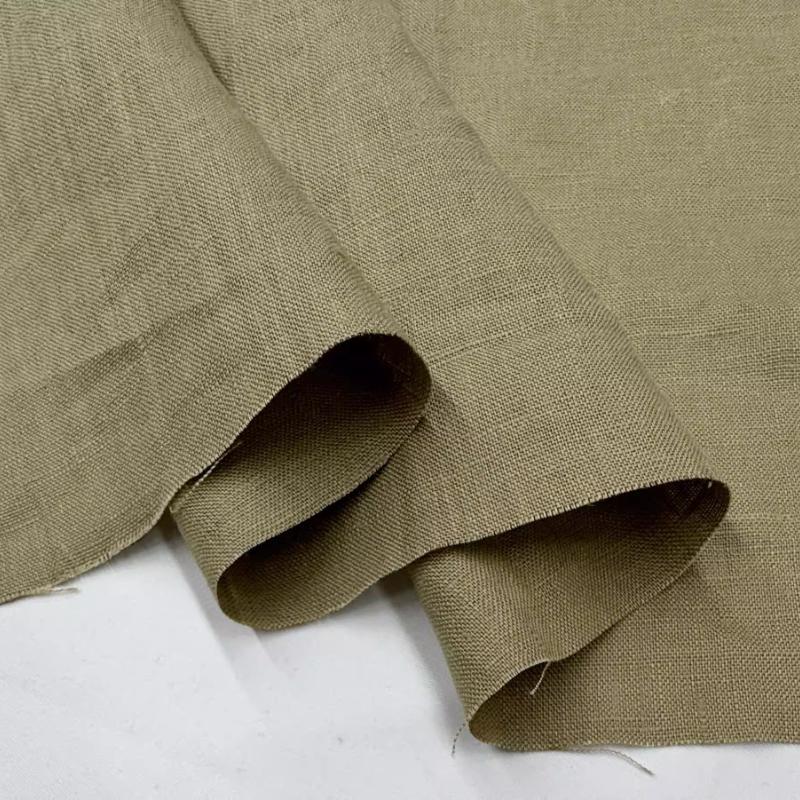 Tissu Pur Lin Lin Lavé Confortable Respirant Tissu Printemps Été DIY Robe Pantalon Large Veste Légère Vêtement