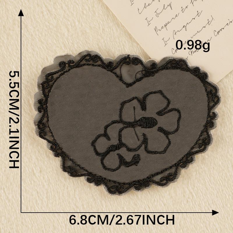 Embroidery Label Self-Adhesive Clothing Accessories Embroidery Sticker Lace Original Ultra-Thin Mesh Down Jacket Patch Sticker Cloth Sticker