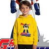 Stylish New *Mazinger Z* Print Kids' Fleece-Lined Hooded Sweatshirt – Warm, Comfortable, and Thick; Casual Autumn/Winter Outdoor Pullover (Unisex)