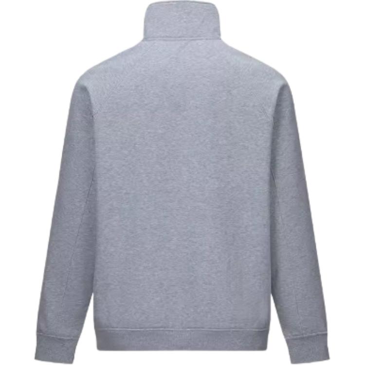 Reebok Comfortable Casual Versatile Solid Color Simple Long Sleeve Stand Collar Sweatshirt Unisex sweatshirt Light-Gray 24FRC307UGG3