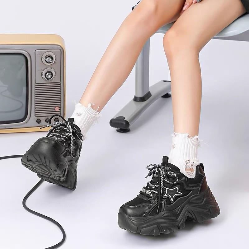 Women Casual Shoes  New Design Women'S Vulcanized Shoes Retro Sports Shoes Fashion Chunky Sneakers Female  De Mujer