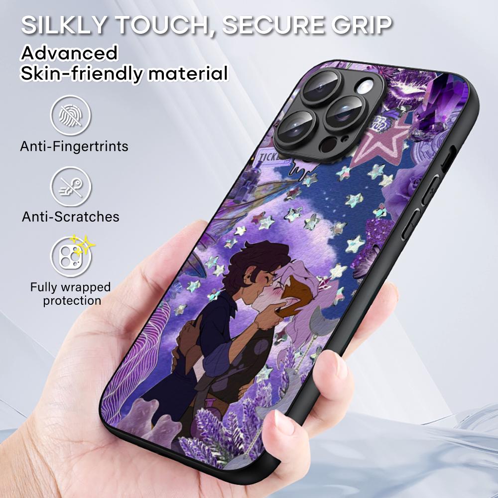 Cartoon Owl Houses Classic Poster Phone Case For iPhone 16 15 14 13 12 11 Plus Pro Max Limited Black Hard Case Sheepskin