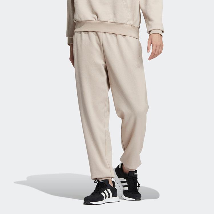 Adidas Solid Color Straight-Leg Loose Sports Pants Unisex Bottoms Brown HY2693