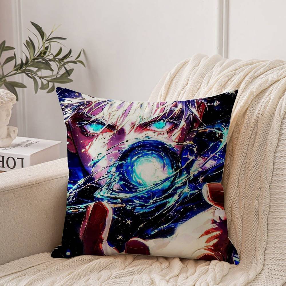 J-Jujutsu Kaisen Gojo Satoru Pillow Case Home Decor Throw For Sofa Bed Car Room Decor Gift Idea