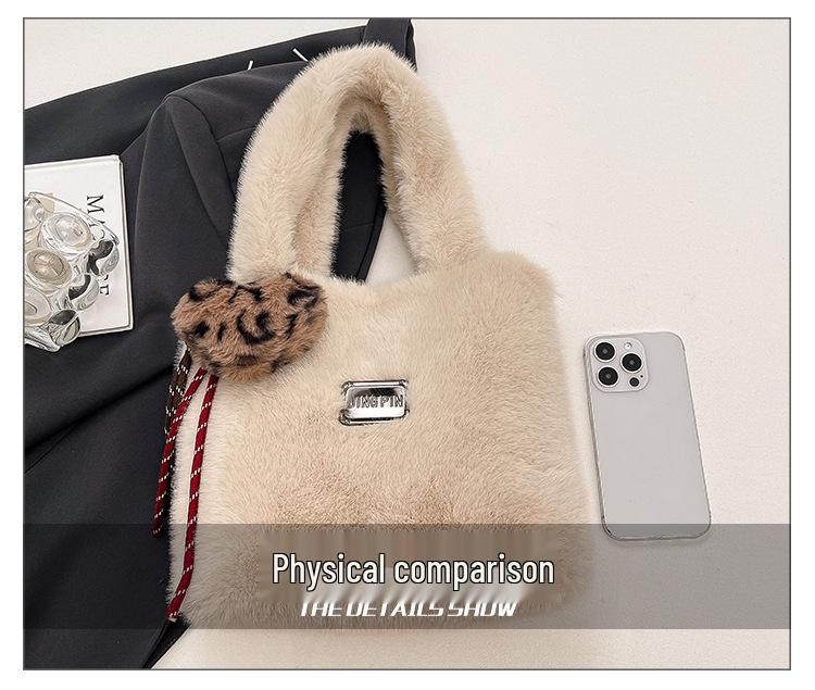 2025 Trendy Women's Plush Underarm Bag - Winter & Autumn Korean Fashion Handbag
