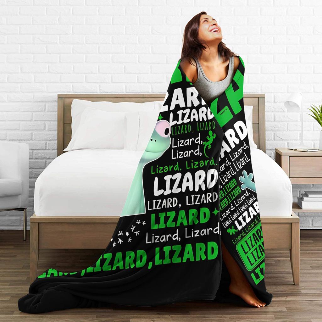 Hoppers Tom Lizard Button Meme Blanket Fuzzy Vintage Breathable Throw Blankets for Bed Sofa All Season,