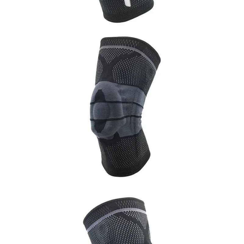 1 Pc Knee Brace Strap Patella Medial Support Strong Meniscus Silicone Compression Protection Sport Knee Pads Running Basketball