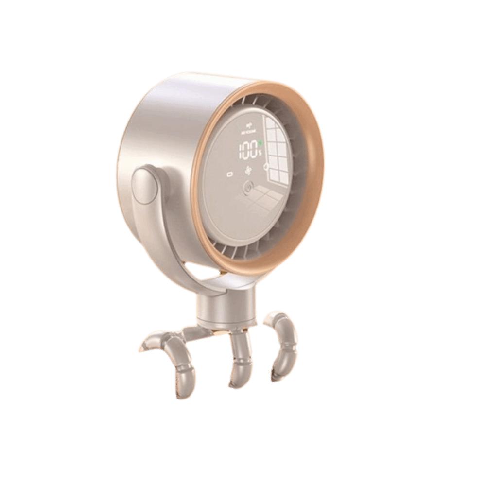Intelligent Digital Display Octopus Stroller Fan USB Charging Rechargeable Fan for Desktop Use
