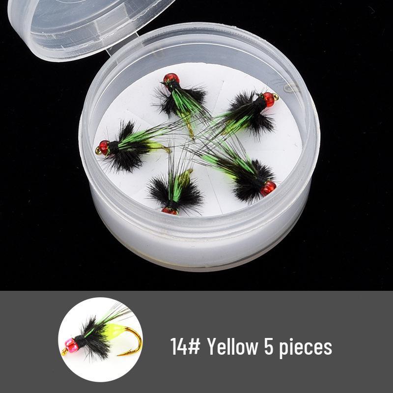 White Strip Fishing Rig: Micro Lure Baits, Mosquito Fly Hooks, Feather Lure, and Imitation Melon Seed Bait