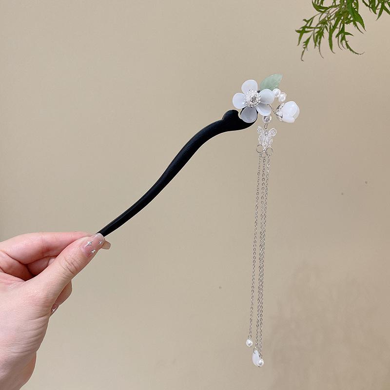 Luxusní retro čínská sponka do vlasů s třásněmi pro ženy - Všestranná slitinová spona do vlasů pro elegantní drdoly