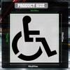 Handicap Stencil Template Pavement Painting Easy To Use 1mm Thickness Versatile Flexible Garage