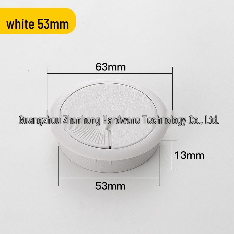 Round Desktop Cable Hole Cover for Wire Management (50, 53, 60mm)