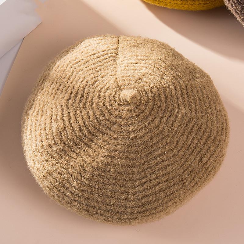 

H3578 Капелюх-берет Жіночий британський ретро простий чистий колір Осінь Зима Художник Кепка Жіночий корейський повсякденний японський шопінг Кепки для дівчат 56-59cm хакі