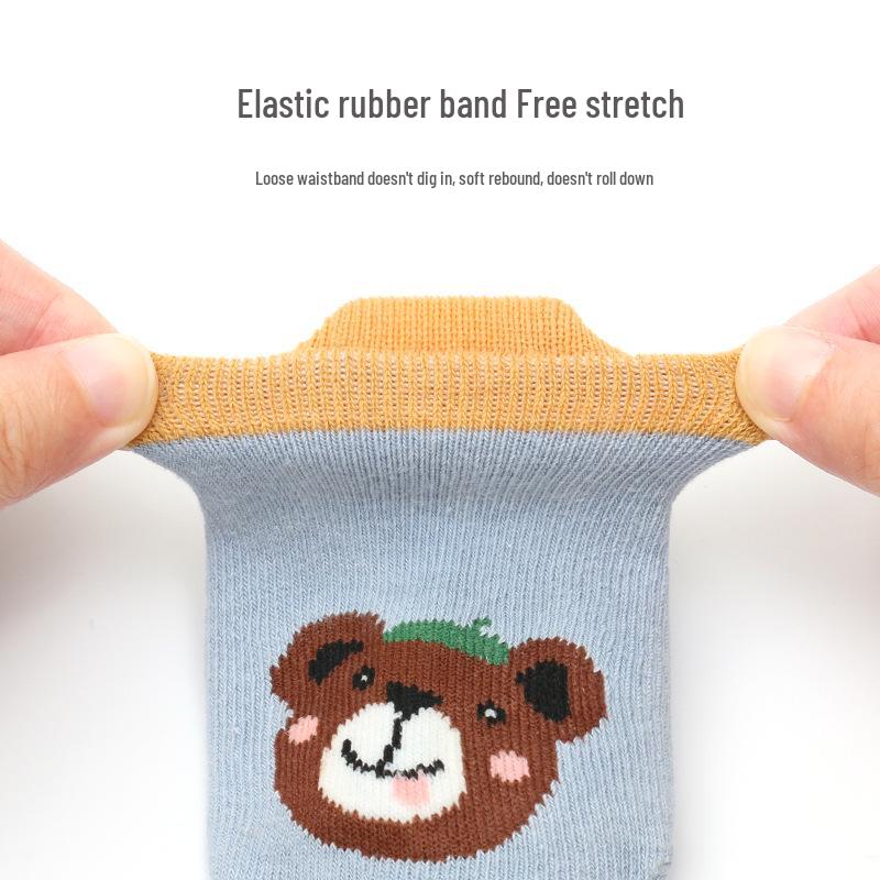 Baby Non-Slip Cotton Socks for Spring and Summer - Toddler Trampoline Socks for Boys and Girls.