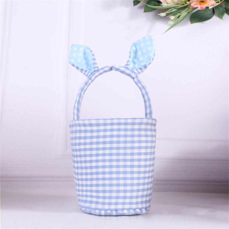 Portable Hanging Easters Decors Basket Rabbits Shape Easters Organizers  Basket For Kids Room Decors And Gift Presentation