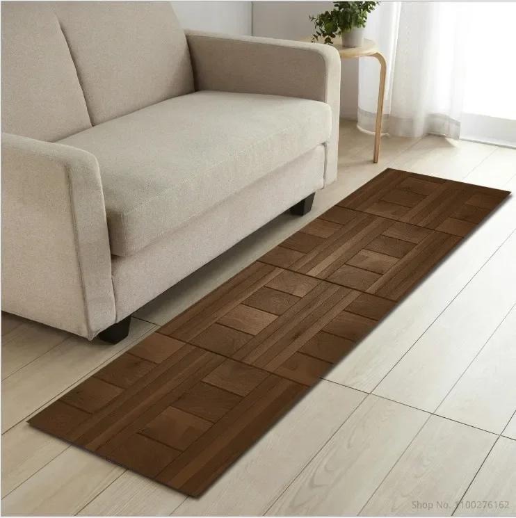 Floor Mat Carpet For Living Room Kitchen Carpet Wood Painting Rectangle Sofa Bedroom Rug Bedside Mats Entrance Rug