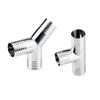 19 25 32 38 45 51 57 63 76 Mm SUS 304 Stainless Steel  Hose Barb Tail Y T Shape 3 Ways Sanitary Pipe Fitting Connector