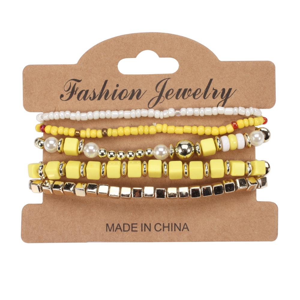 JYL TS Bracelet Bohemian  Multi-layer Beads Exudes Vitality