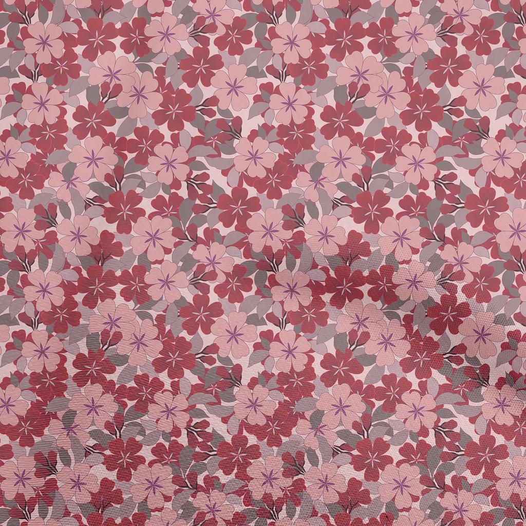 oneOone Cotton Flex Brown Fabric Floral Retro Sewing Craft Projects Fabric Prints By Yard 40 Inch