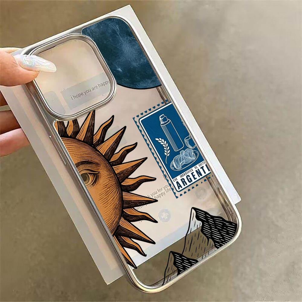 

Stars and Moon Art Design Clear Phone Case for iPhone 17 17e 16 15 14 13 12 11 Air Pro Max X XR XSMAX Plus Luxury Clear Soft iPhone 13 Pro