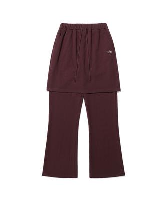 NICEGHOSTCLUB Logo Sweat Layered Pants_Burgundy(Ng2Dfupa91A)