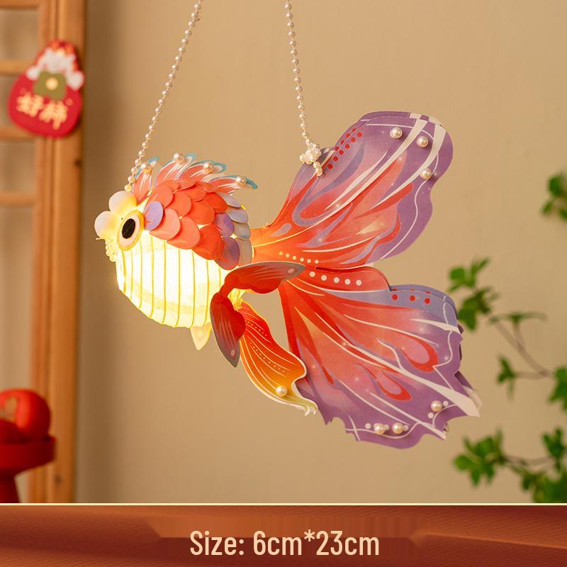 Koi and Goldfish Lantern Kit: Handmade DIY Ancient-Style Glowing Lanterns for Lantern & Mid-Autumn Festivals