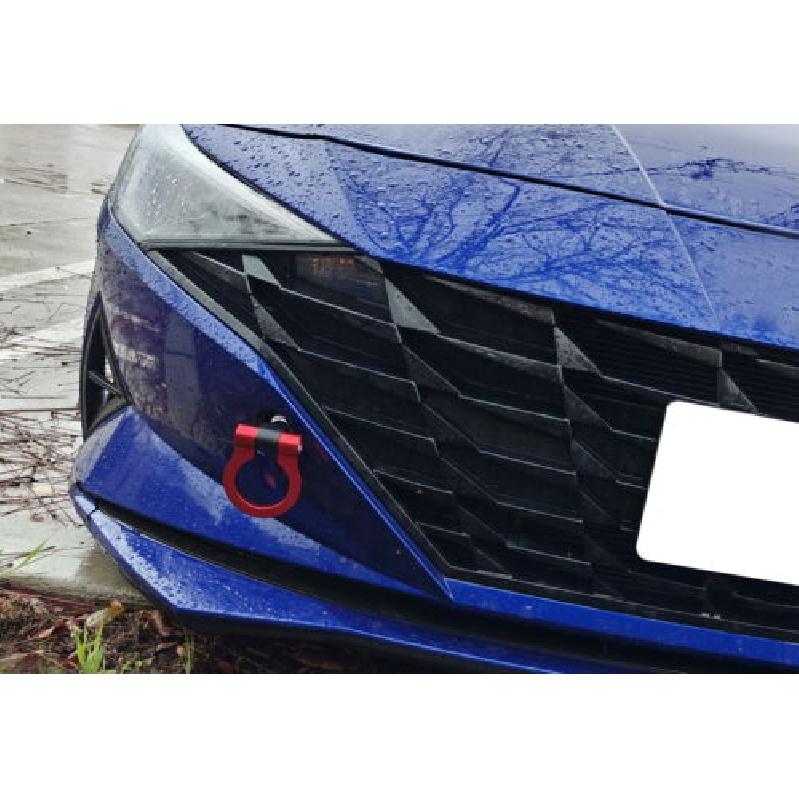 KDM Red Track Racing Style Front Tow Hook Ring Kit For Hyundai -up Elantra