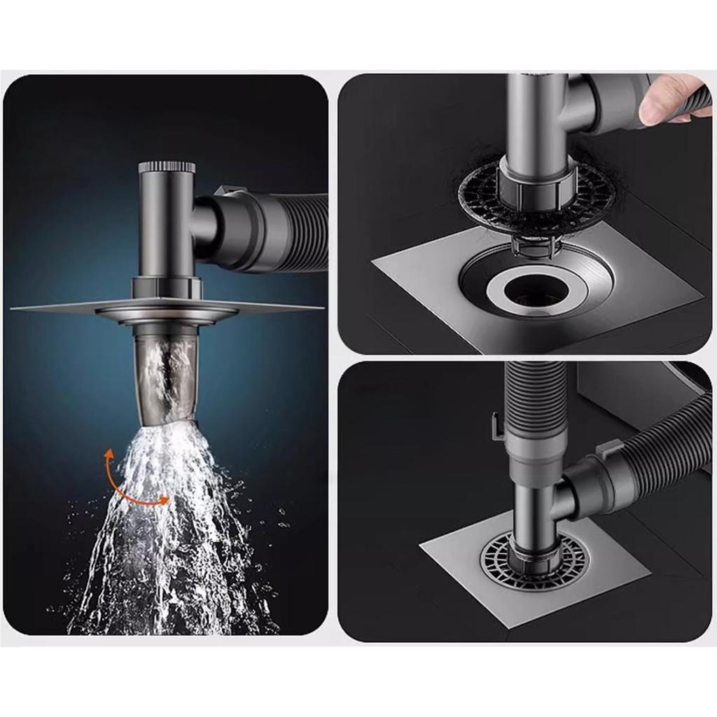 Washing Machine Floor Drain Connector AntiOverflow Laundry Machine Floor Drain Adapter Bathroom Pipe Sewer Connector